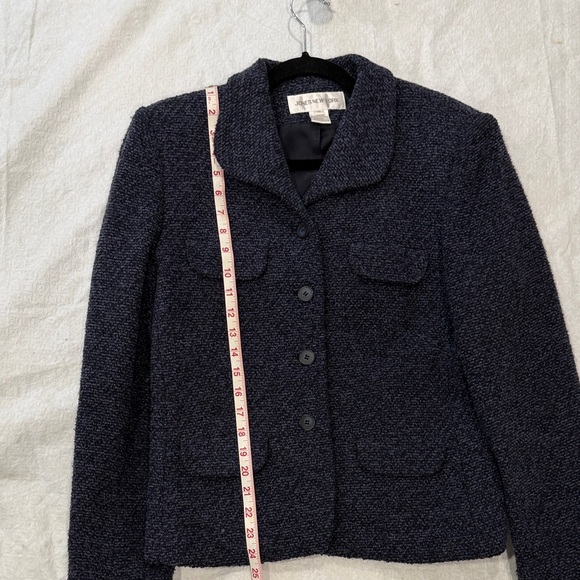 Jones New York Dark Purple/Black Textured Blazer - Picture 6 of 8